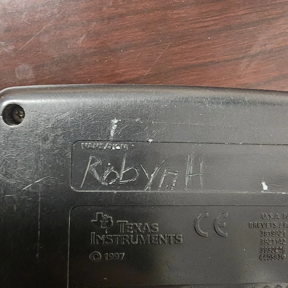 TI-83 Plus Graphing Calculator‎ w/ Cover TESTED WORKING Name Engraved On Back.